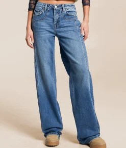 VERVET by Flying Monkey Kris Baggy Wide Leg Stretch Jean Joysome Discount