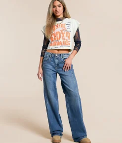VERVET by Flying Monkey Kris Baggy Wide Leg Stretch Jean Joysome Discount