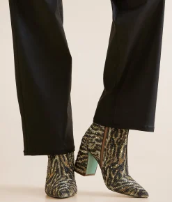 Betsey Johnson Kris Glitz Ankle Boot Leopard Clearance