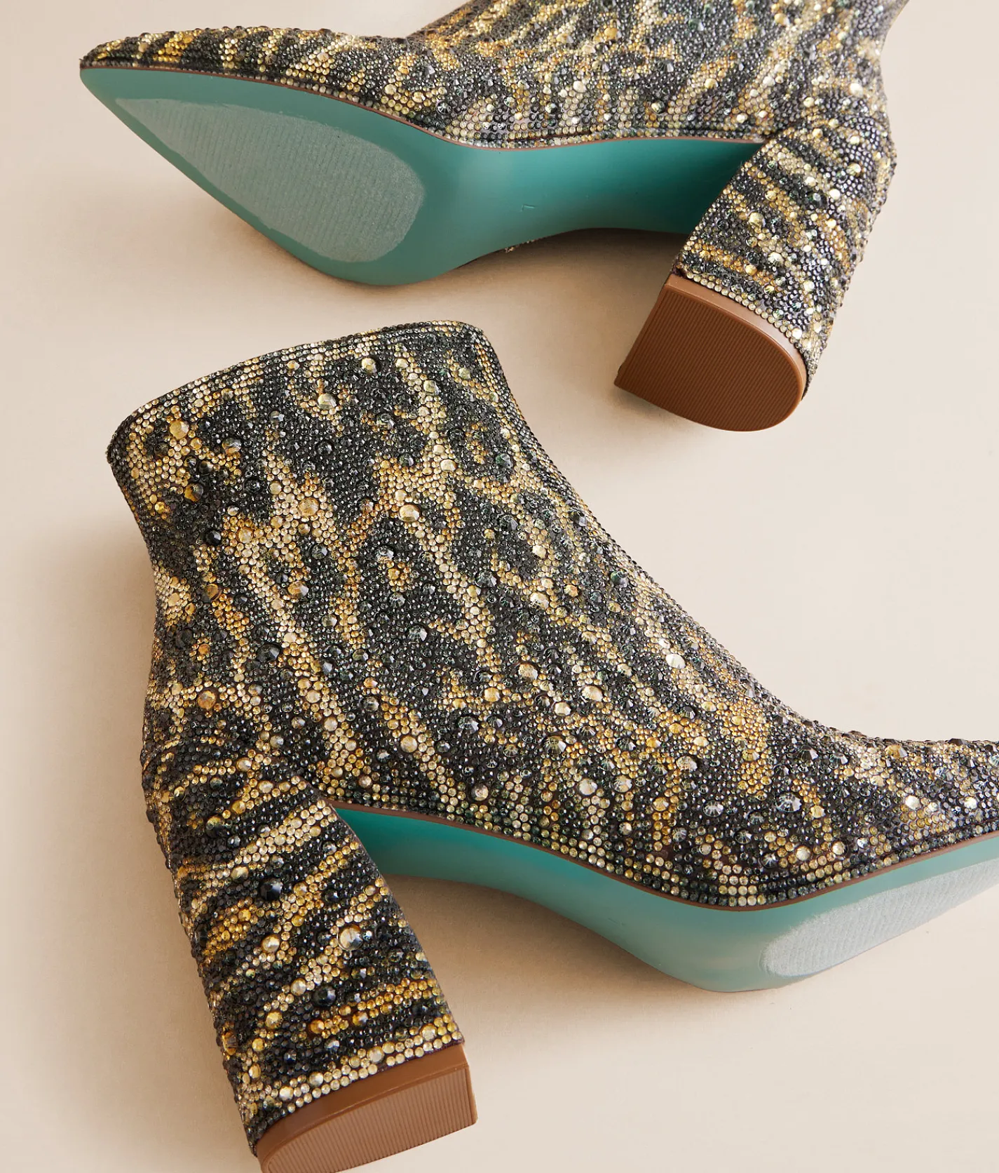 Betsey Johnson Kris Glitz Ankle Boot Leopard Clearance