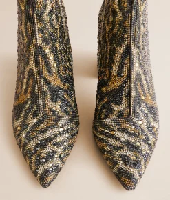 Betsey Johnson Kris Glitz Ankle Boot Leopard Clearance