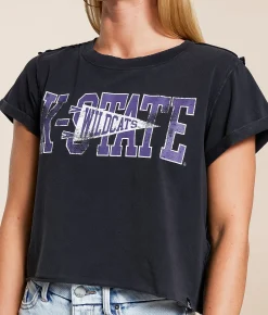 Gameday SOCIAL® K-State Wildcats Cropped T-Shirt Black Online