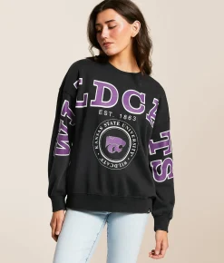 Gameday SOCIAL® K-State Wildcats Oversized Pullover Black Online