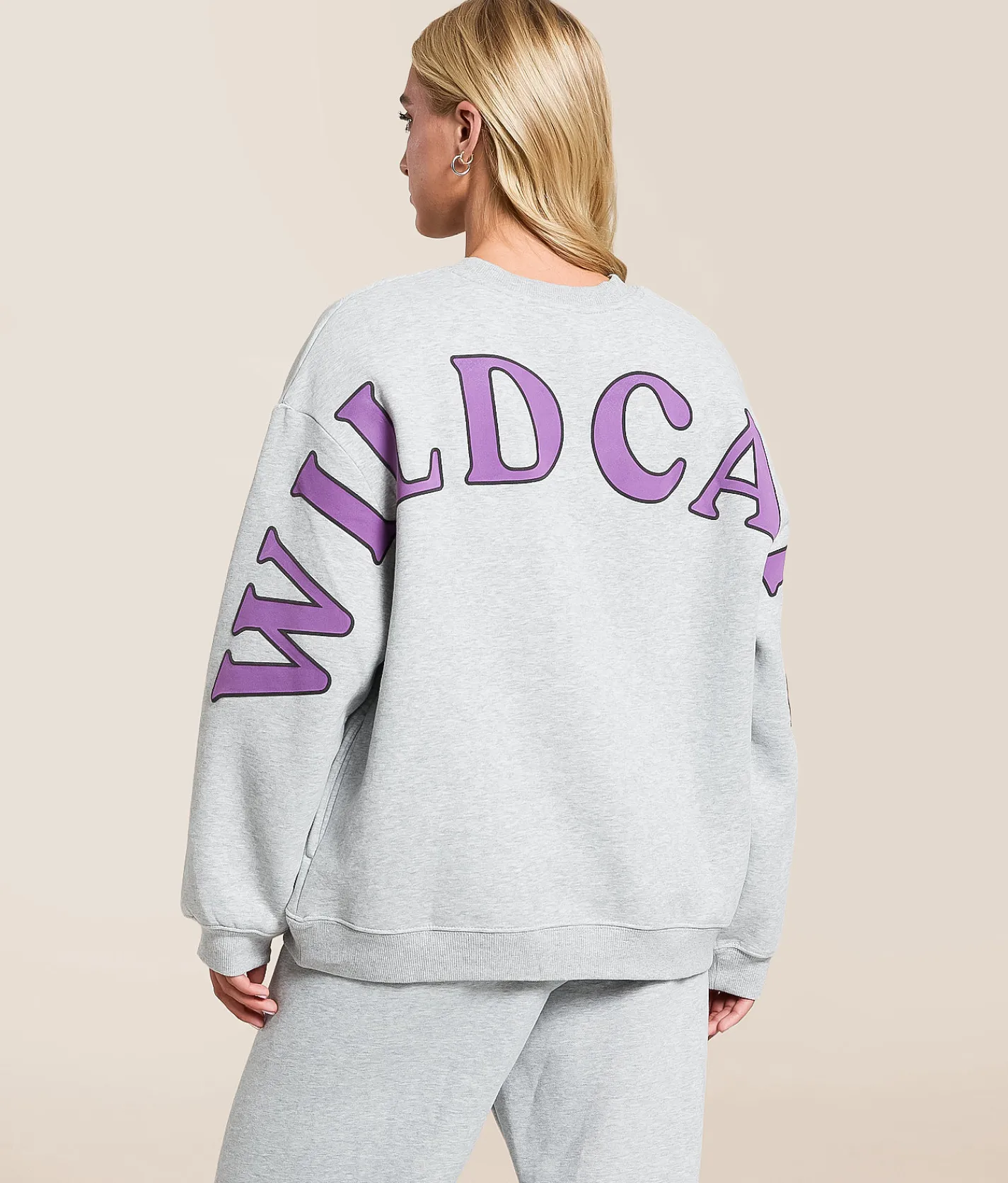 Tops | HYPE AND VICE K-State Wildcats Oversized Pullover Heather Grey