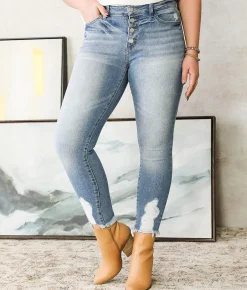 KanCan Signature Kurvy Mid-Rise Ankle Skinny Jean Stella Hot