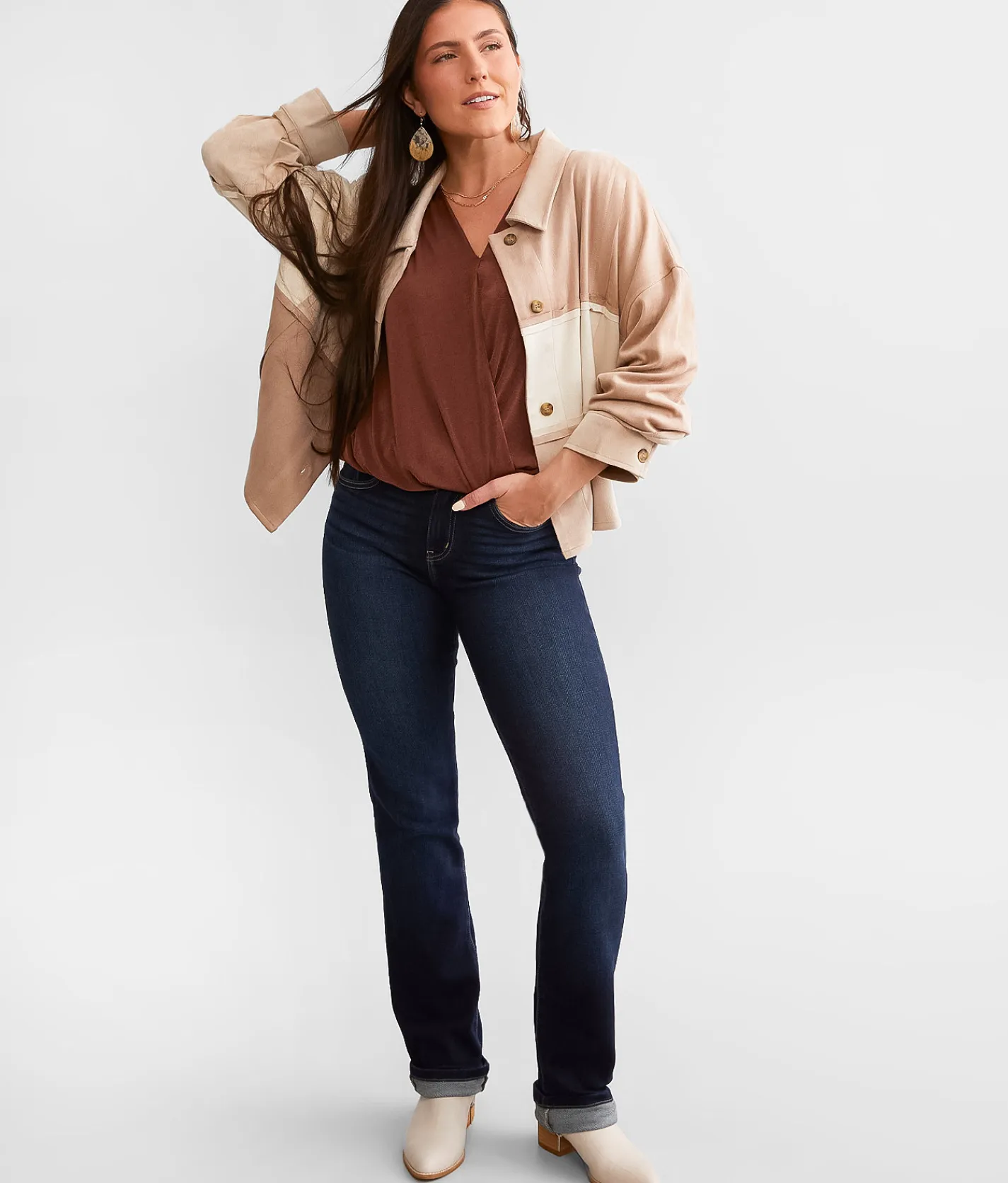 KanCan Signature Kurvy Mid-Rise Straight Stretch Jean Harlow Best