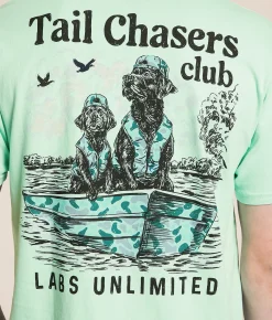Tops|Graphic T-Shirts | Tail Chasers Club Labs Unlimited T-Shirt Brook Green