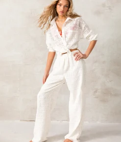 Bottoms | 33 Coastal Lace Cargo Pant Cream
