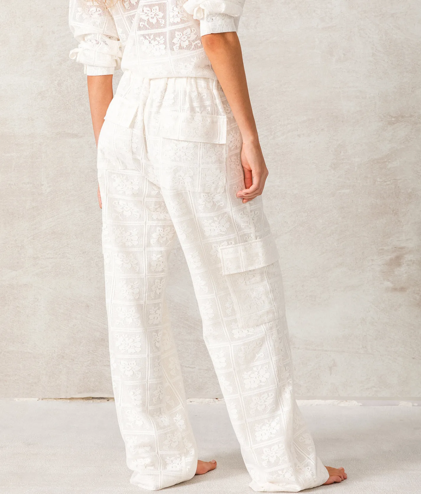 Bottoms | 33 Coastal Lace Cargo Pant Cream