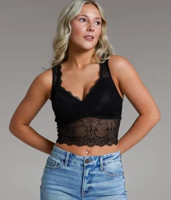 Tops | BKE core Lace Full Coverage Bralette Deep Taupe