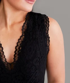 BKEssentials Lace Tank Top Peppercorn Sale