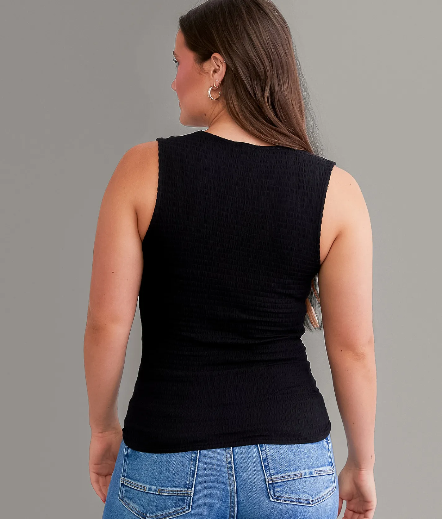 BKEssentials Lace Tank Top Peppercorn Sale
