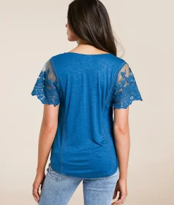 Tops | Daytrip Lace Trim Top Seagrass