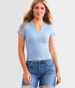 FITZ + EDDI Lace Trim Top Bel Air Blue Outlet
