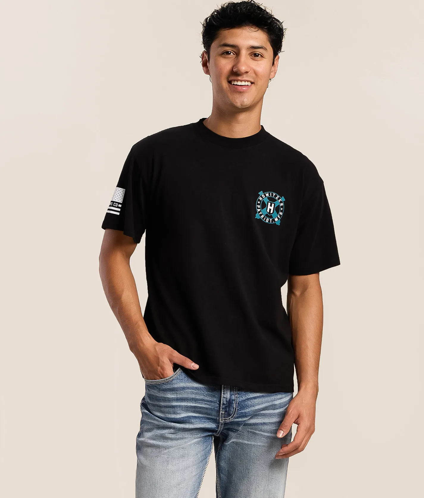 Tops|Graphic T-Shirts | Howitzer Lady Liberty T-Shirt Black