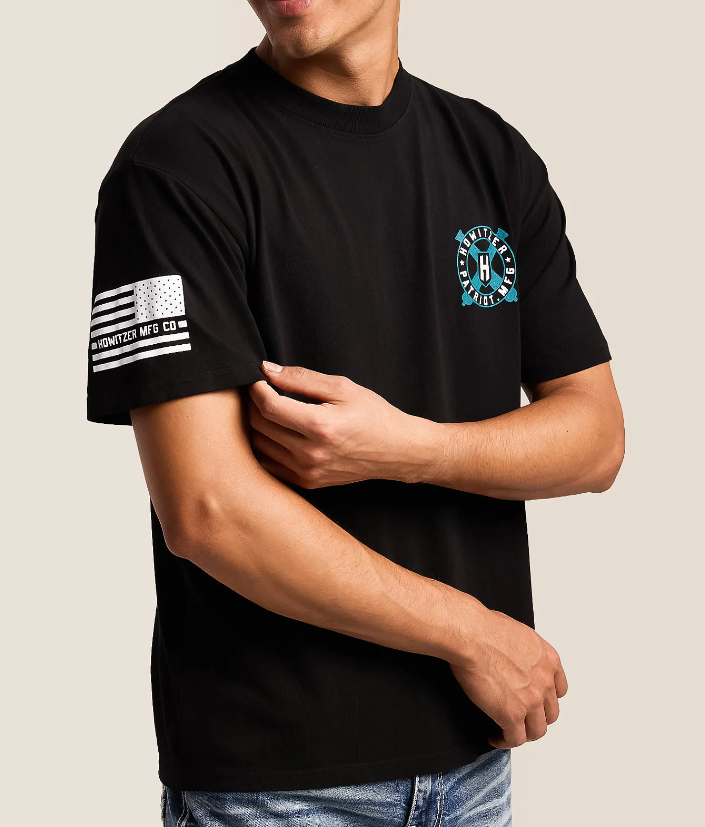 Tops|Graphic T-Shirts | Howitzer Lady Liberty T-Shirt Black
