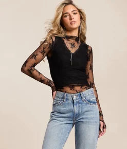 Free People Lady Lux Layering Top Black Online