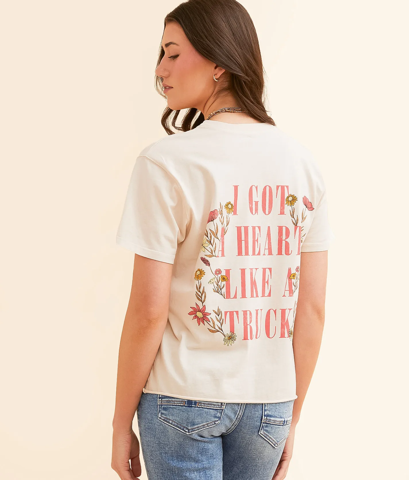 Tops | Life Clothing Lainey Wilson Heart Like A Truck T-Shirt Taupe