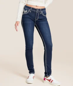 Rock Revival Lainna Mid-Rise Skinny Stretch Jean Lainna MS203 New