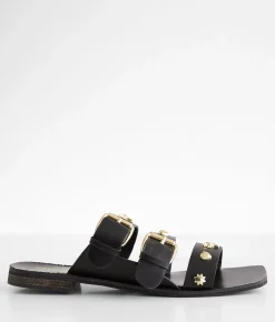 Beast Fashion Lana Studded Sandal Black