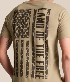 Tops|Graphic T-Shirts | Howitzer Land Of The Free T-Shirt Silver Sage