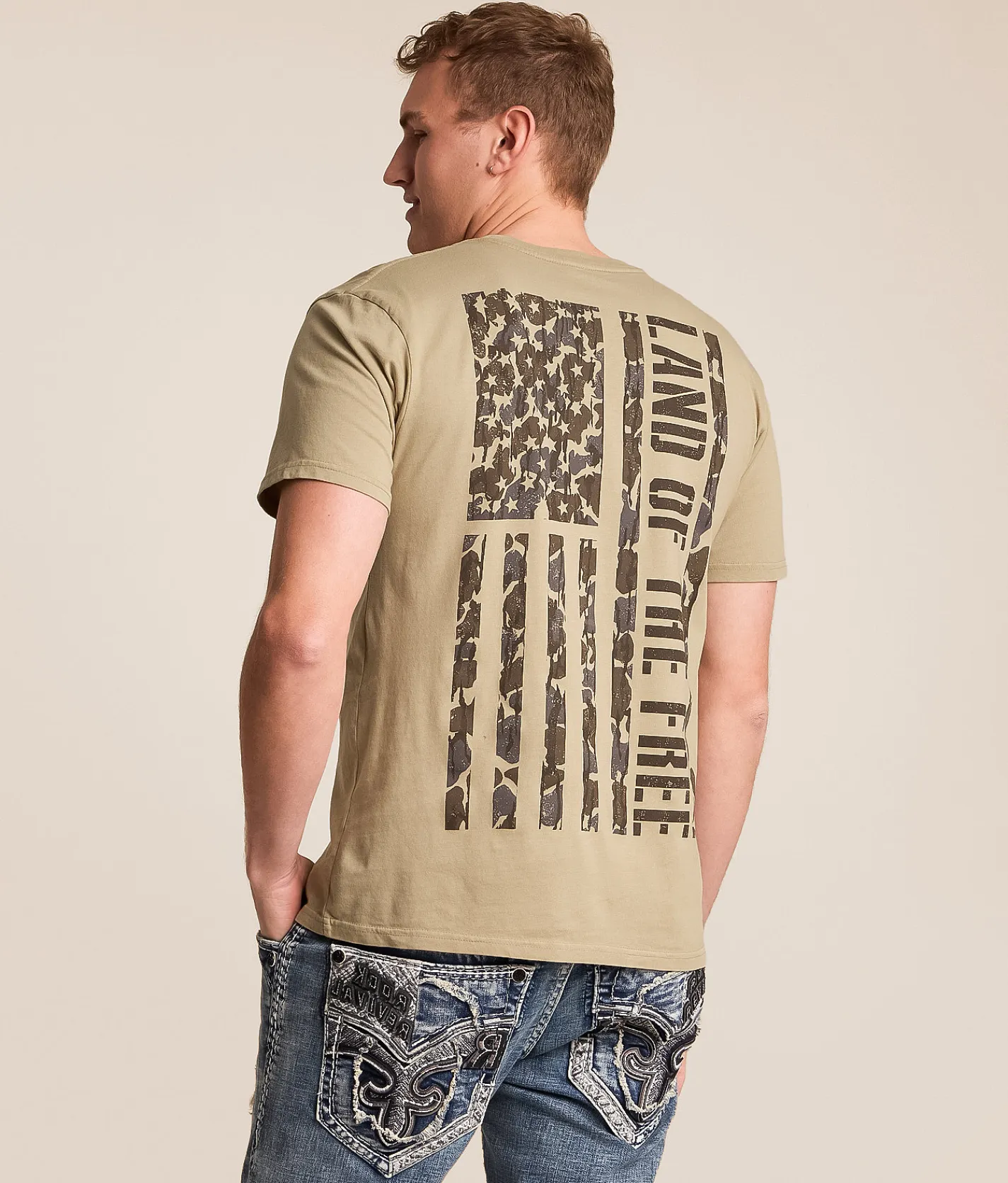 Tops|Graphic T-Shirts | Howitzer Land Of The Free T-Shirt Silver Sage