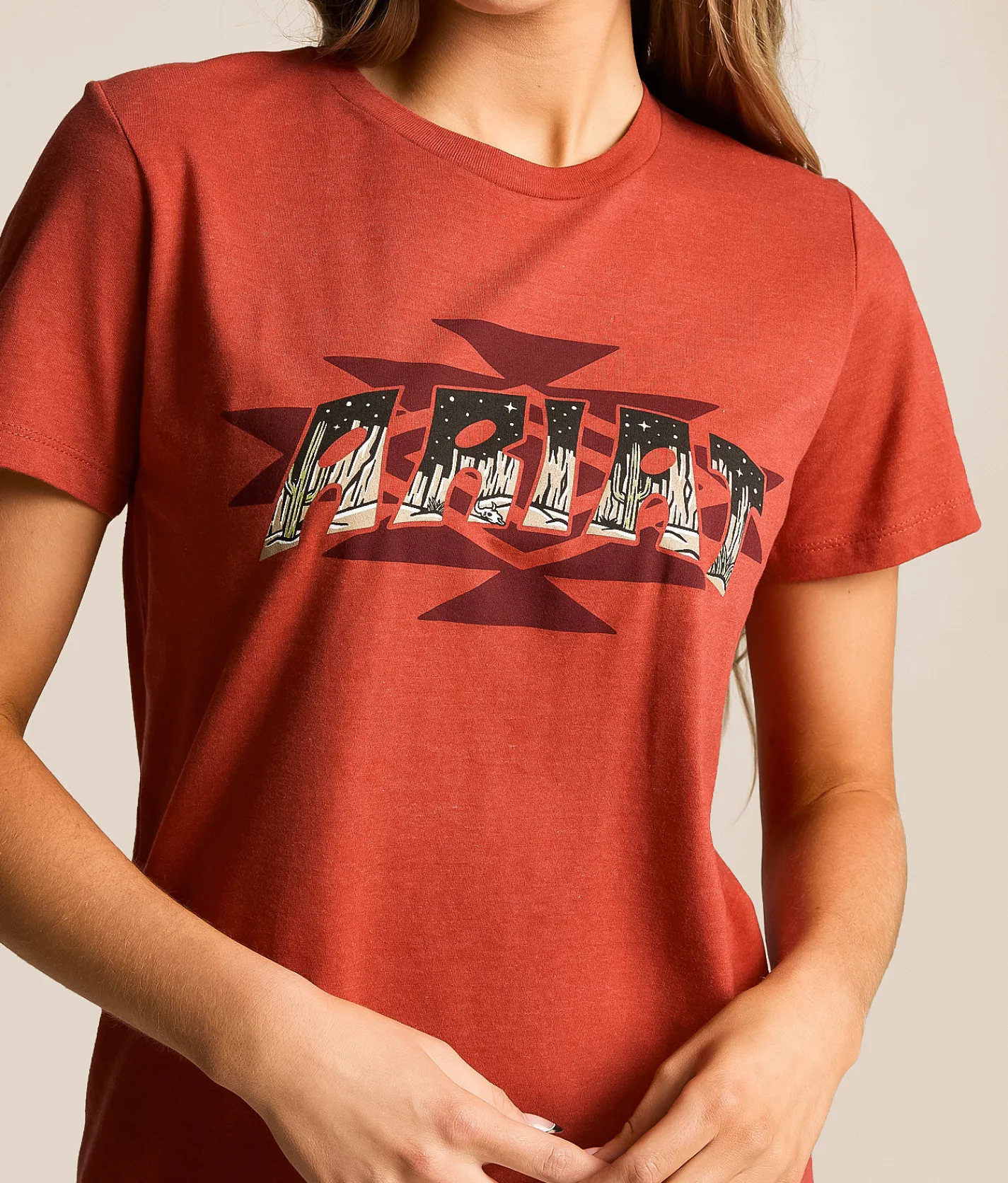 Ariat Landscape T-Shirt Red Clay Heather Hot