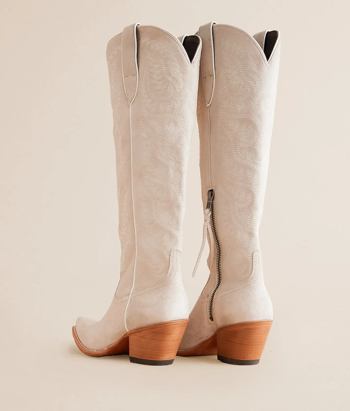 Shoes | Ariat Laramie Stretchfit Leather Western Boot Oyster Suede
