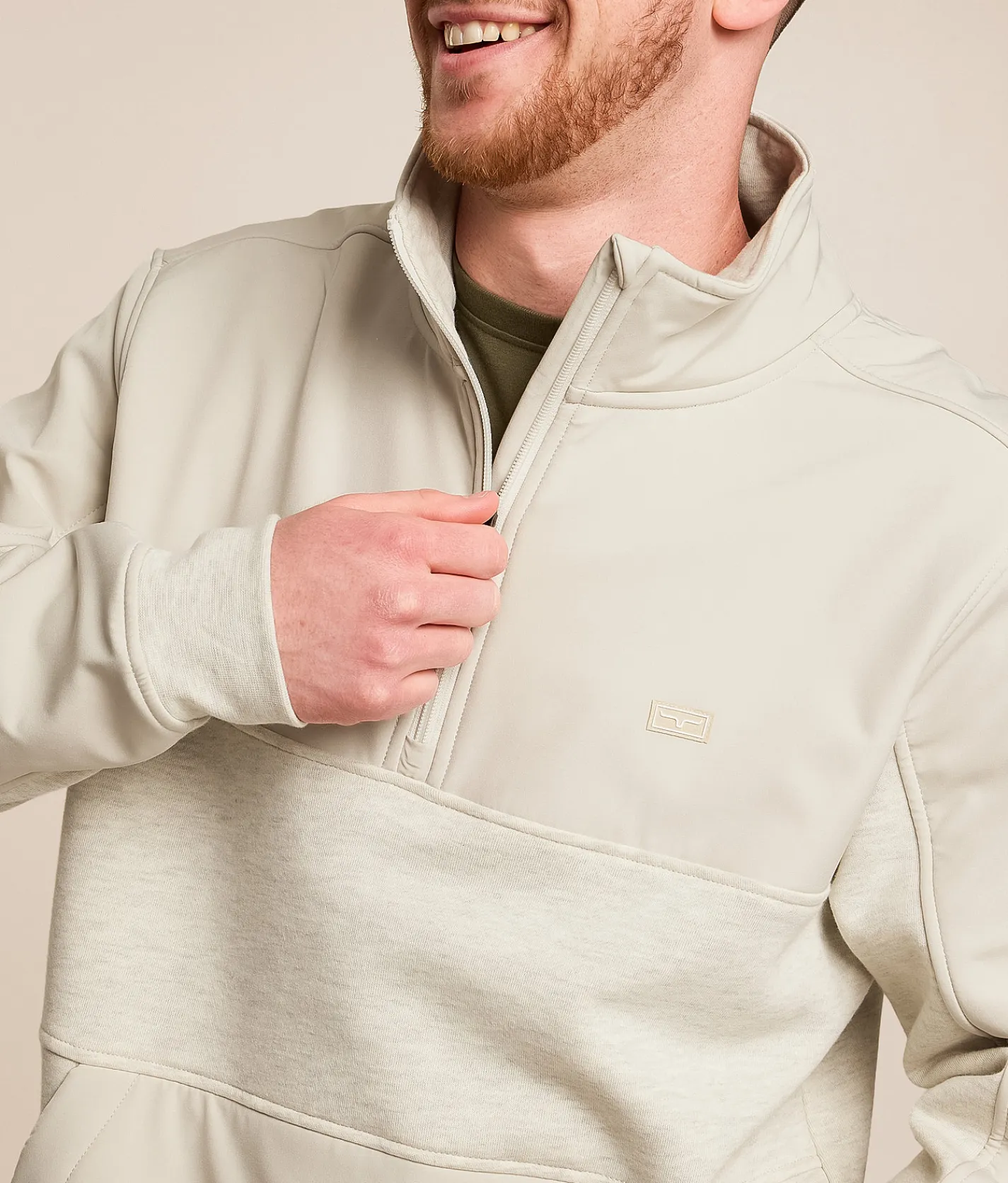 Kimes Ranch La Rue Quarter Zip Pullover Natural Hot
