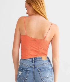 Tops | BKEssentials Laser-Cut Stretch Brami Coral