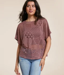 Daytrip Laser-Cut Two-Way Top Burlwood Hot