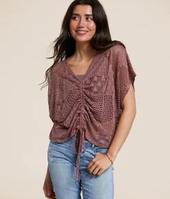 Daytrip Laser-Cut Two-Way Top Burlwood Hot