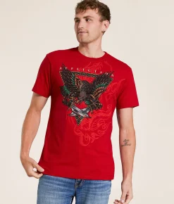 Tops|Graphic T-Shirts | Affliction Last Dagger T-Shirt Chili Pepper