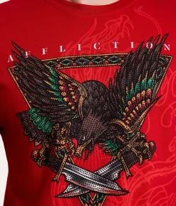 Tops|Graphic T-Shirts | Affliction Last Dagger T-Shirt Chili Pepper