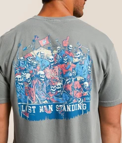 Tops|Graphic T-Shirts | Old Row Last Man Standing T-Shirt Grey