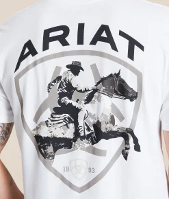 Ariat Layered Bronco Shield T-Shirt White Online
