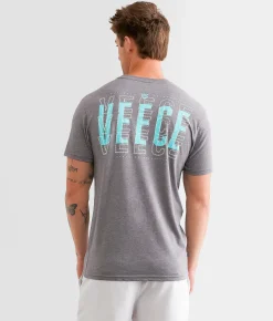 Veece Layered Columns T-Shirt Smoked Heather Discount