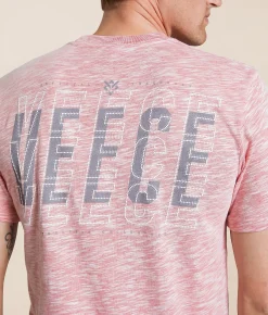 Veece Layered Columns T-Shirt Pro Red Hot