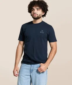Veece Layered Columns T-Shirt Collegiate Blue New