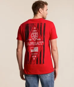 Ariat Layered Patriot Stamper T-Shirt Redline Clearance