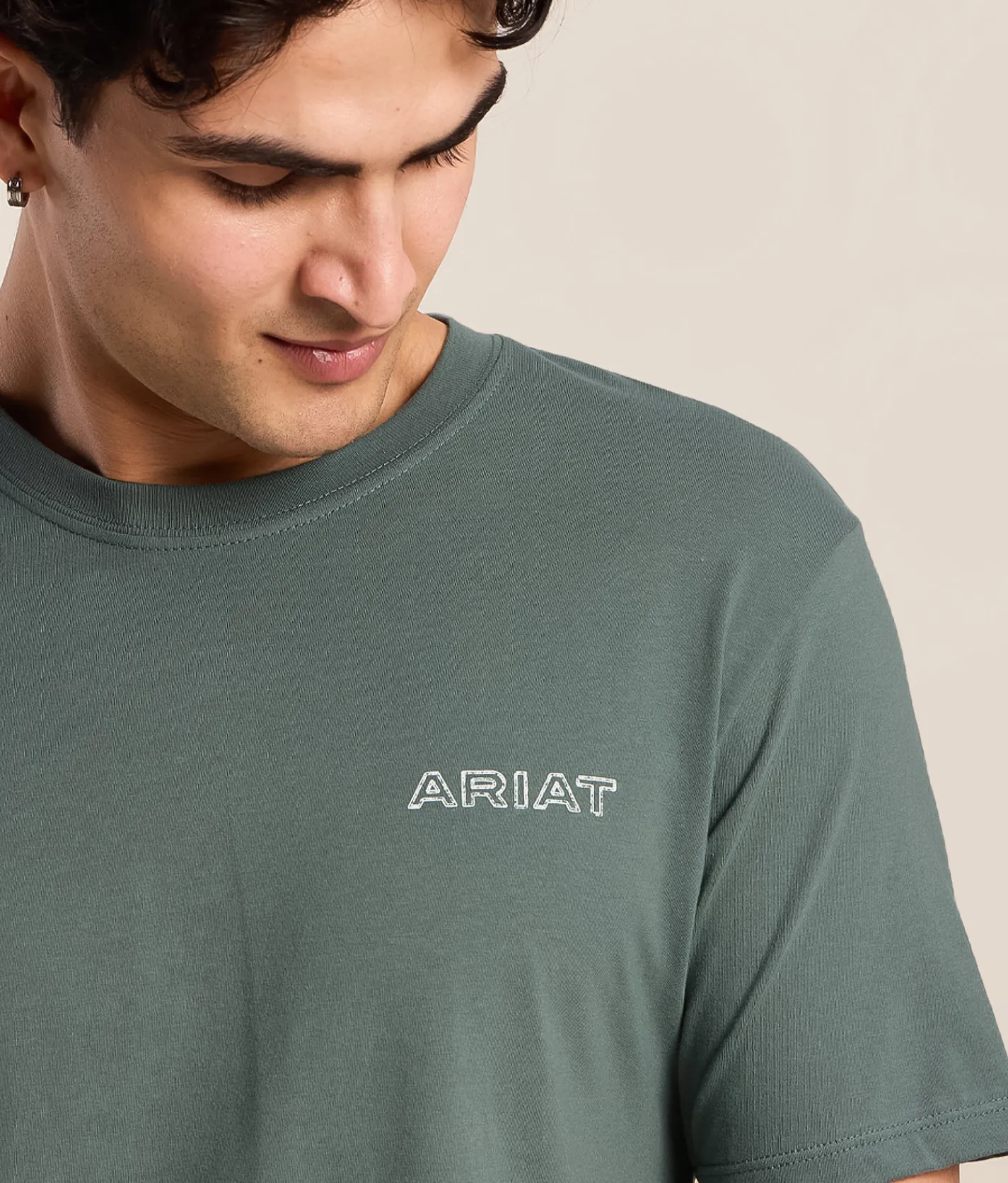 Tops|Graphic T-Shirts | Ariat Layered Patriot Stamp T-Shirt Balsam Green