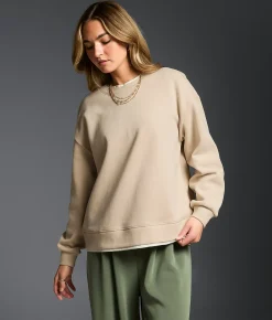 Tops | Buckle Black Layered Pullover Clay