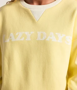 Modish Rebel Lazy Days Oversized Pullover Yellow Clearance