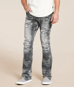 Bottoms|Jeans | Smoke Rise® Lazy Stacked Flare Stretch Jean Titan Grey
