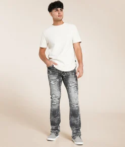 Bottoms|Jeans | Smoke Rise® Lazy Stacked Flare Stretch Jean Titan Grey