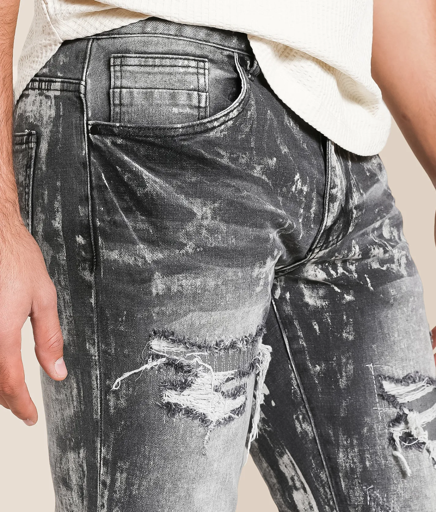 Bottoms|Jeans | Smoke Rise® Lazy Stacked Flare Stretch Jean Titan Grey