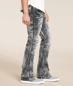 Bottoms|Jeans | Smoke Rise® Lazy Stacked Flare Stretch Jean Titan Grey