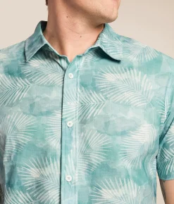 Tops | Departwest Leaf Athletic Performance Stretch Shirt Seafoam