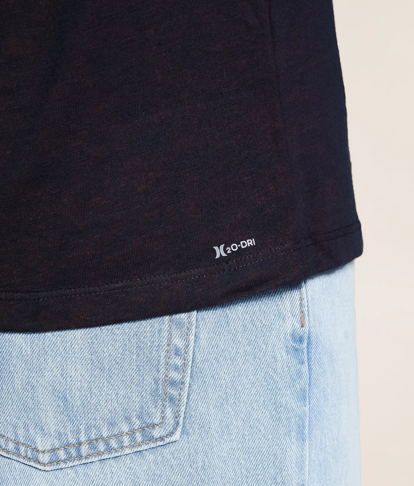 Tops|Graphic T-Shirts | Hurley Leafy Split T-Shirt Black Red H2O Dri Slub