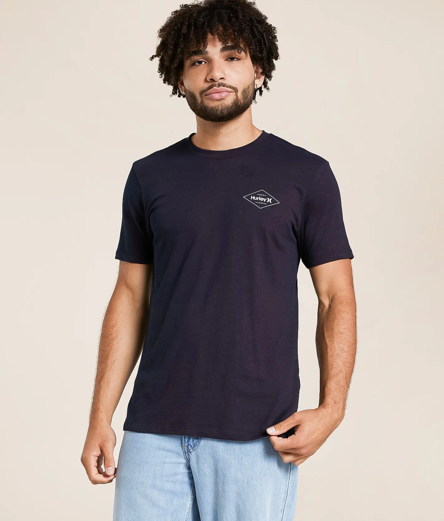 Tops|Graphic T-Shirts | Hurley Leafy Split T-Shirt Black Red H2O Dri Slub